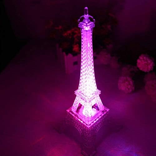 NUOBESTY 2kom Eiffelov toranj noćna svjetla LED Stolne lampe RGB Lampe Za promjenu boje Eiffelov toranj