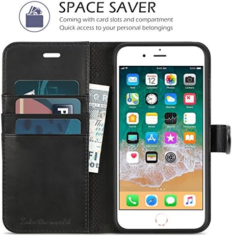 TUCCH iPhone 8 Plus torbica za novčanik, futrola za iPhone 7 Plus, vrhunska PU kožna preklopna futrola sa