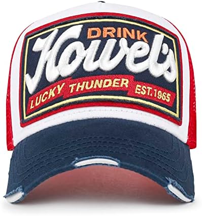 ililily Premium Howels vez Vintage bejzbol kapa uznemiren kamiondžija šešir