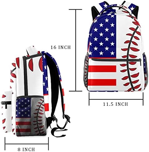 VBFOFBV putni ruksak, backpack laptop za žene muškarci, modni ruksak, američka zastava za zastavu Baseball