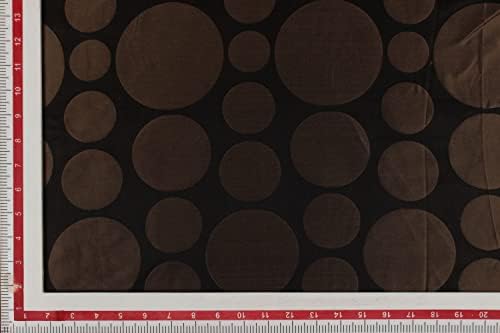 Dizajn Košarica smeđe Polka Dots svile žakard tkanina za umjetnost & zanati, DIY, šivanje, i druge projekte,