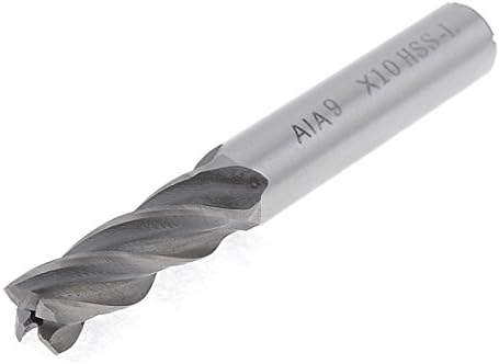 Aexit srebrni ton krajnji mlinovi HSS Spiralni žljeb 4 flauta 9mm rezni prečnik kvadratni nos završni mlinovi
