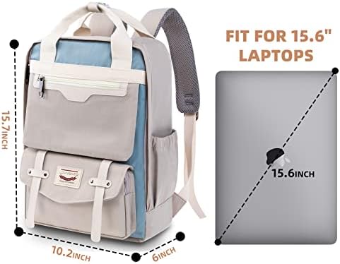 LovVento Slatka ruksaka, vintage ruksaci za djevojke žene 15,6 inčni laptop torba za laptop Vodootporni