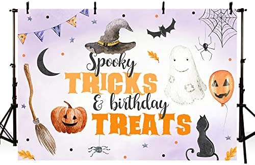 MEHOFOND 10X7FT Halloween Spooky Trikovi i rođendanske poslastice Boy Girl rođendan jesen bundeva Party