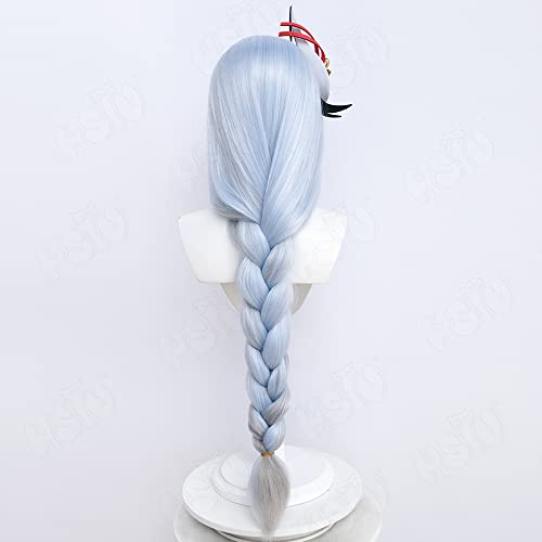 hsiu Shenhe Cosplay perika Genshin Impact Cosplay plava bijela boja pletenice duga Sintetička kosa+kapa
