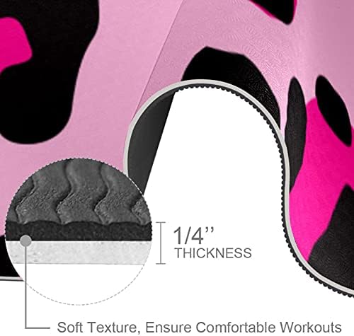 Siebzeh Pink Leopard Premium Thick Yoga Mat Eco Friendly Rubber Health & amp; fitnes non Slip Mat za sve