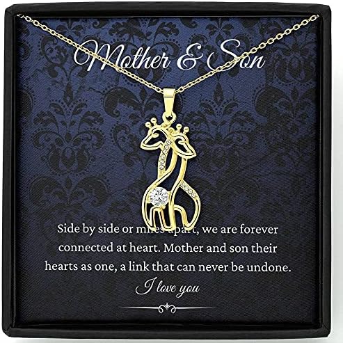 Nakit za poruke, ručno rađena ogrlica - personalizirani poklon žirafe ogrlica, majka i sin, mamini pokloni