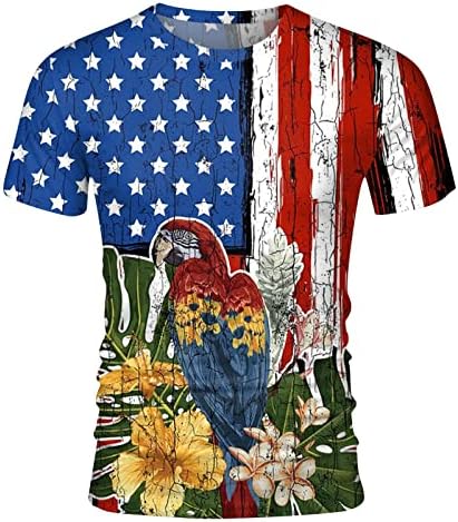 BMISEGM Ljeto muške košulje Muška dana zastava neovisnosti Proljeće / Ljeto Slobodno vrijeme Sportski Udoban