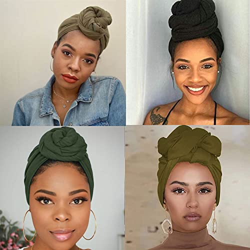 Youme Head WiLaps za žene Afrički rastezerski dres Turban za glavu Prozračne dodatne velike trake za kosu