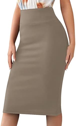 Slatka srca ženska osnovna stretch pencil suknja-obična & amp; Plus Size - Midi Bodycon najlonska suknja