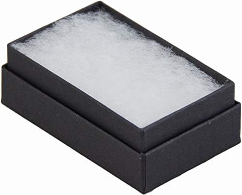 JPB mat crna kutija za nakit ispunjena pamukom 21 2,5 inča x 1,5 inča