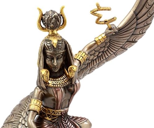 EBROS poklon Egipatska boginja majčinstva i čarobnjaka ISIS RA sa otvorenim krilima koja drže ankh i figuricu