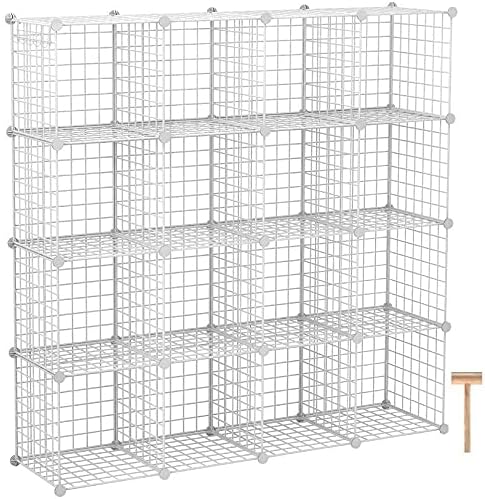 1 Set 16 kocke Wire Grid Storage 47 x 14 x 70 Inch-INHA
