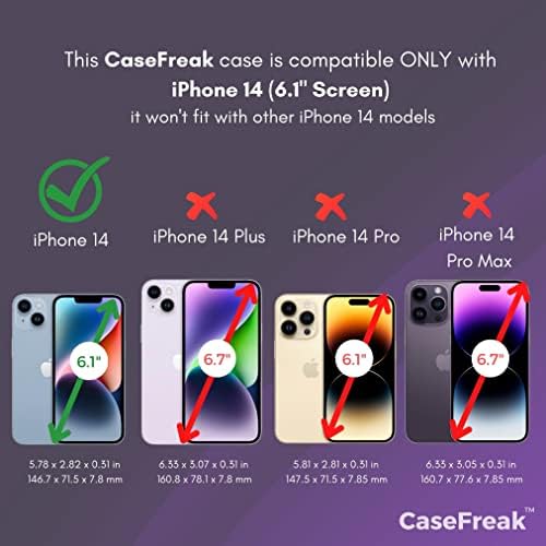 CaseFreak Clear futrola za iPhone 14 i iPhone 13 sa magnetskim prstenom, silikonska futrola, kompatibilan