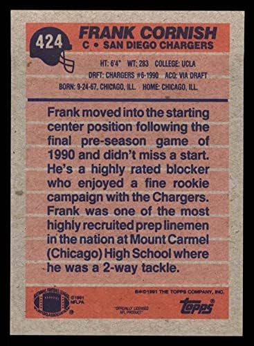 1991 TOPPS 424 Frank Cornish San Diego Chargers NM / MT punjači UCLA