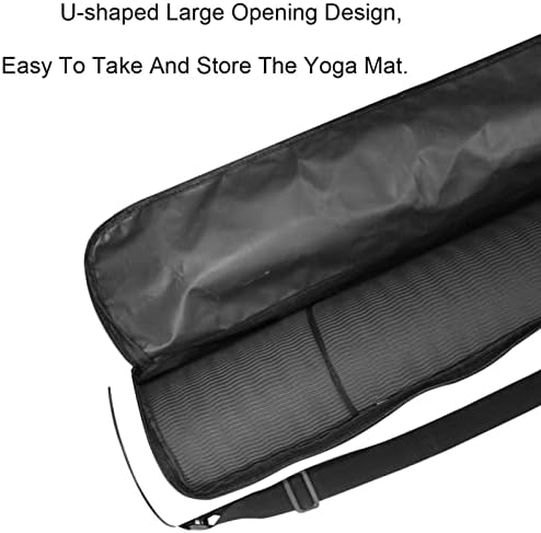 Vitality Yellow Flower Yoga Mat torbe za nošenje joge sa punim patentnim zatvaračem za žene i muškarce,