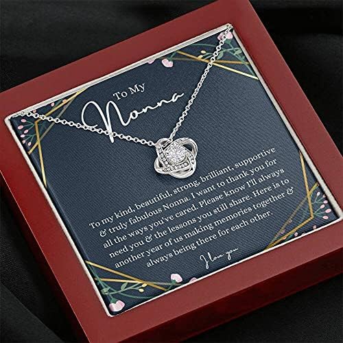 Nakit za karticu, ručno rađena ogrlica - personalizirani poklon love čvor, do mog poklona, ​​bake ogrlice
