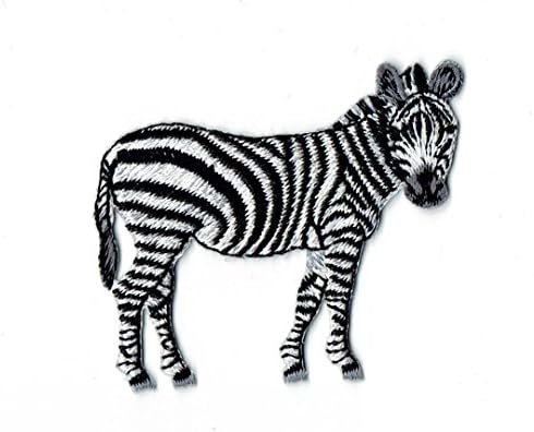 Stojeći Zebra okrenuta prema desno vezenom željeza na zakrpu