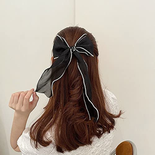 Luk opružni klip lukovi za kosu za kosu za žene Ponytail friptil bowknot hvataljke Barretttes Top Headdreres
