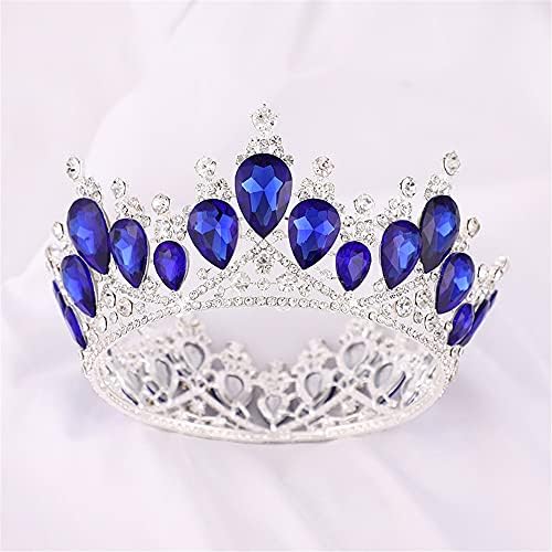 Vanias Crystal Full Circle Bridal Queen Crown Luksuzno Vjenčanje Tiara Kruna Za Mladenku Nakit Za Kosu