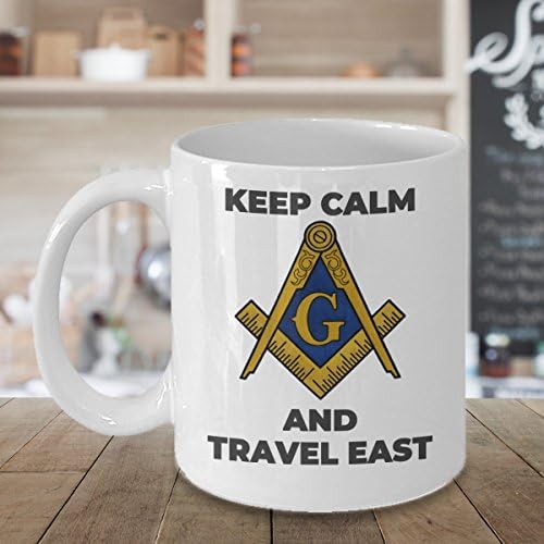 Masonska šolja za kafu - Budite mirni i putni Istočni Freemason Cup - FreemaSonry poklon dodatna oprema