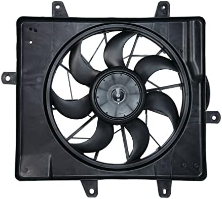 TYC 621240 Montaža ventilatora za hlađenje kompatibilna sa 2006-2010 Chrysler PT Cruiser, crna