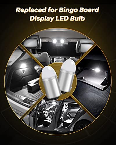 Qoope 10-Pack BA9S LED sijalica 1895 1893 53 57 LED sijalica Super svijetla za 12V DC unutrašnja svjetla automobila, svjetla za instrumente, registarske tablice ljubaznošću Step Dome map bočne oznake