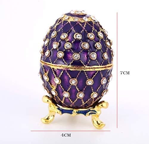 Doitool emajlirana kutija za nakit emajl emajl jaje u obliku nakita za skladištenje ukrasno šarke nakita