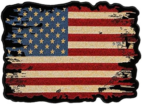 Koža Vrhovna patriotska američka zastava izvezena biciklistička patch-crvena-mala