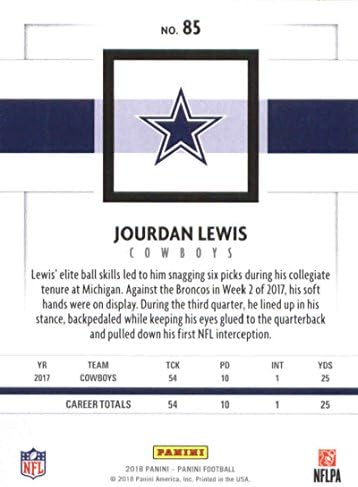 2018 Panini NFL Fudbal 85 Jourdan Lewis Dallas Cowboys Službena trgovačka kartica