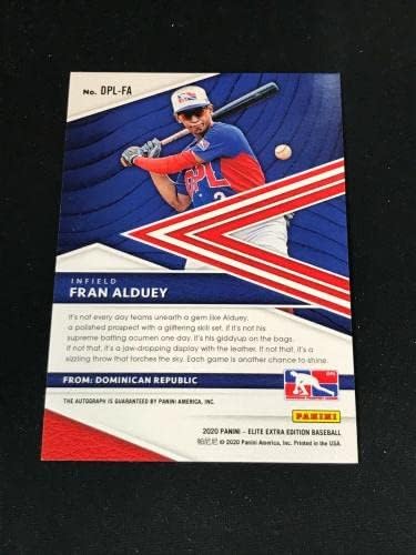 2020 ELITE Extra Edition Baseball Fran Alduey Auto DPL-FA ~ FB20A - AUTOGREMENA BASEBALLS