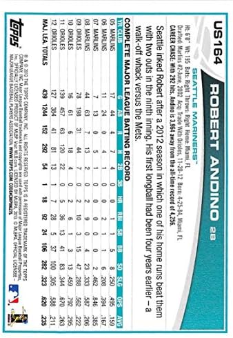 Ažuriranje topps 2013 US164 Robert Andino Mariners MLB Baseball Card NM-MT