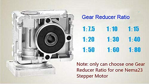 BUBUQD Nema23 komplet Koračnih motora Speed Reducer CNC Turbinski crv mjenjač RV025 sa DM542 pogonom