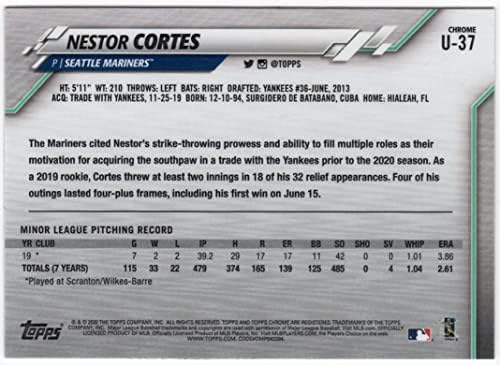 Nestor Cortes 2020 TOPPS Chrome Ažuriraj Rookie Card New York Yankees Seattle Mariners RC RC