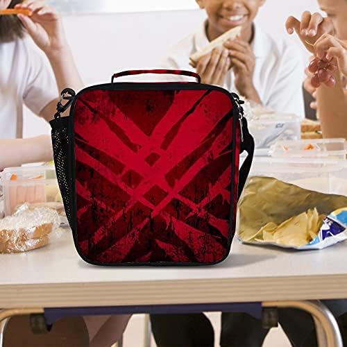 Izolaciona torba torba za ručak, apstraktni metalni uzorak pozadine, svježa izolacija zdrave prehrane