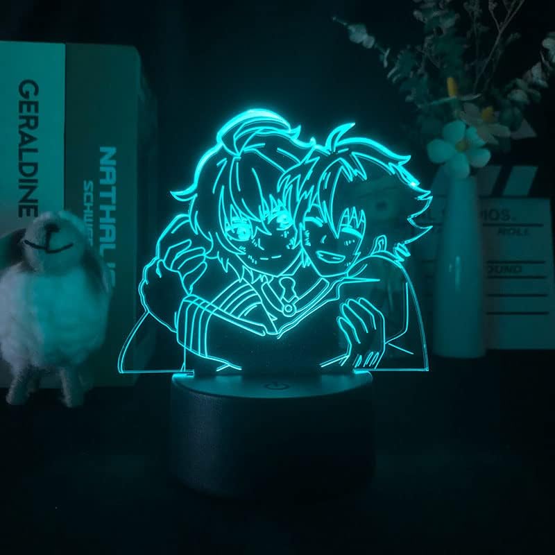 BUCROS Anime Hori San to miyamuraed Kun 3d noćno svjetlo za ventilatore 16 boja Decor Illusion LED lampa