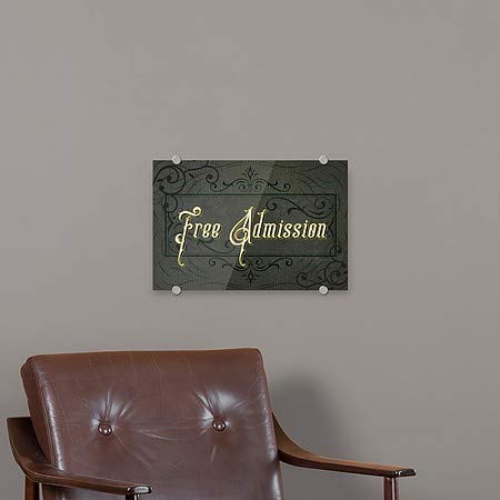 CGsignLab | Besplatan ulaz -Victorian Frame Premium akrilni znak | 18 x12