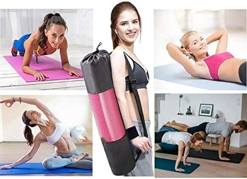 Debela prostirka za jogu neklizajuća sa torbom za nošenje i remenom za fitnes vježbe