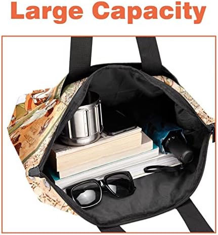 RATGDN torba velikog kapaciteta sa praktičnom izolovanom torbom za ručak, pozadina Grunge Patriotske američke