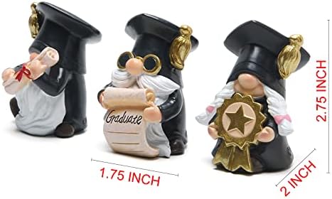 Hodao set od 3 diplomski gnomi ukrasi diplomirajskog party Gnomes figurice Decor Handmade Swedish Decoras