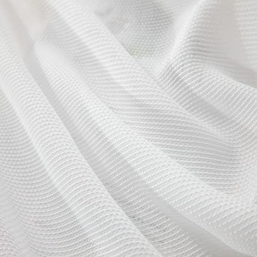 Daesar Moderne zavjese dnevni boravak 2 ploče, čiste voile spavaće sobe za zavjese poliesteri bijeli čvrsti u boji trake za obradu prozora 54 w x 72 l