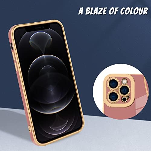 Bonoma za iPhone 12 Pro Case Love Pismo Grafički oblaganje Elektroplata Luksuzni elegantni fotoaparat zaštitnik