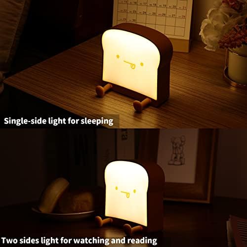 LOVERUIS noćna lampa-lampa za hljeb tost slatka svjetlost rođendanski pokloni sa drvetom USB punjivi rođendanski