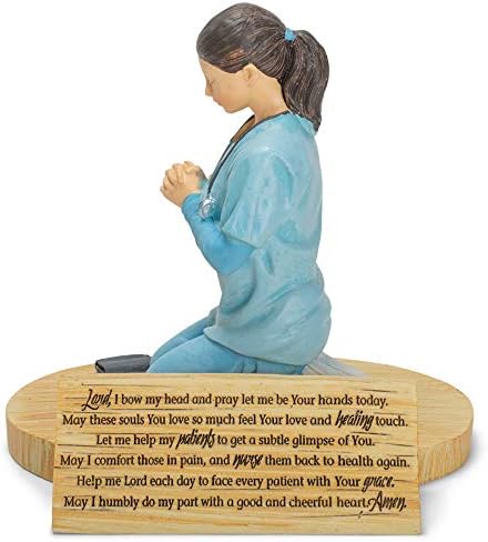 Molitva medicinske sestre Dicksons, klečeći u uniformi 4,5 x 5,5 smole kamene figurice stola