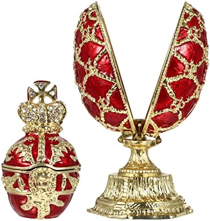 Aboofan Faberge Egg šarke nakit nakita rusko jaje jedinstveni Uskrsni dan Poklon Početna Dekor Vintage Domaći