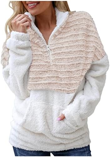 Ženski kravlje vrat vrhovi patentnih rukava šivanje dugih rukava zagrijavajući tople džemper pulover jesen