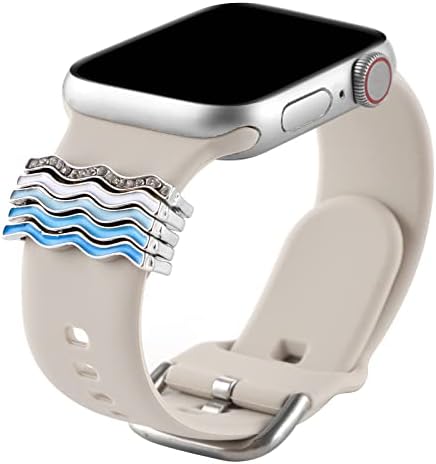 Grejski band Charms Dekorativne prstenove petlje Kompatibilne sa Apple Watch Bandovima 38mm 40mm 41mm 42mm
