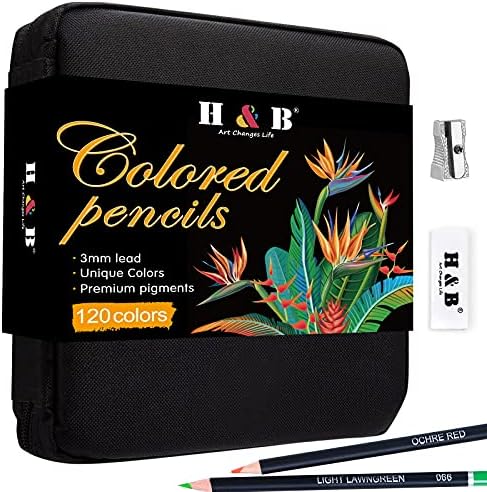122 obojeni komplet za olovke, mekano jezgra na bazi ulja, profesionalni set boja sa oštriljem, skiciranjem