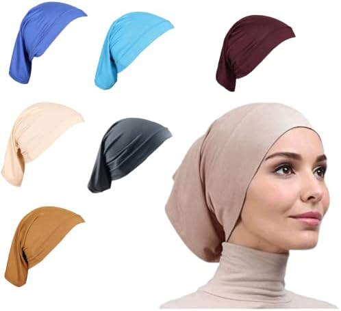 6 komada Žene ispod šalca kapa poklopca poklopca i islamski vrat poklopac muslimanskog rastezane cijevi